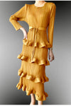 Tiered Rufle Accordion Dress