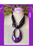 Purple Multi Strand Necklace Set